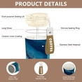 thumbnail image 3 of 17oz Insulated Tumbler 316 Stainless Steel Double Wall Vacuum Coffee Mug Leakproof 2-Way Drinking Cup with Lid & Strap Aqua Gilded Waves, 3 of 8
