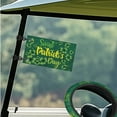 thumbnail image 3 of XYZCANDO Clover Golf Cart Seat Covers Golf Cart Steering Wheel Covers Golf Cart Flag 4 Set St. Patrick's Day Golf Cart Decor Club Car Seat Covers Steering Wheel Protector Mini Flags Green, 3 of 7