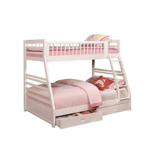 Scranton & Co Lit Superposé Contemporain Simple sur Double, Blanc