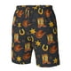 thumbnail image 4 of Balery Wild West Golden Horseshoe Traje de Baño Estilo Hawaiano para Hombre, Shorts de Secado Rápido con Bolsillos-Large, 4 of 6