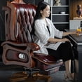 thumbnail image 3 of High Desk Office Chairs Makeup Ergonomic Recliner Swivel Office Chairs Vanity Comfy Silla Escritorio Office Furniture WN50OC My Lux Decor Round, 3 of 21