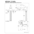 thumbnail image 2 of Kingston Brass KB3541GL 4 in. Centerset Bathroom Faucet, Polished Chrome, 2 of 2