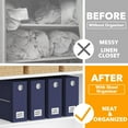 thumbnail image 2 of SpaceAid 4 Pack Sheet Organizers and Storage, Queen & King Size, Blue, Fabric, 2 of 7