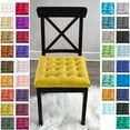 thumbnail image 3 of My Infinity Store 16" Plush Square Tufted Chair Pad/Cushions Tie-Backs (Gold, 2 Piece), 3 of 5