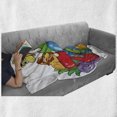 thumbnail image 6 of Zoo Soft Flannel Fleece Throw Blanket, Zoo Sign with Various Animals Mascot Cartoon Characters Playful Kids Room Print, Cozy Plush for Indoor and Outdoor Use, 50" x 70", Multicolor, by Ambesonne, 6 of 6