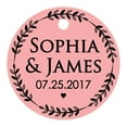 thumbnail image 1 of 100 PCS Custom Made Round Hang Tags Personalized Wedding Favor Gift Paper Tags, 1 of 1