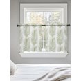 thumbnail image 5 of Sage Green Palm Leaves Tier Curtains 36 Inch Length,Sheer Curtains for Bedroom Living Room Summer Tropical Tree Coastal Plants Short Kitchen Curtains Drapes for Small Half Window 27.5"x36" 2 Panels, 5 of 7