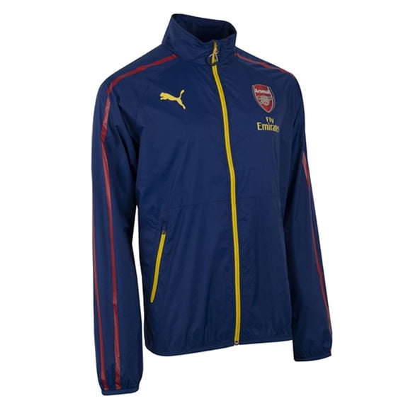 PUMA Men's AFC Anthem Jacket with Sponsor, Estate Blue/Empire Yellow/White, LG