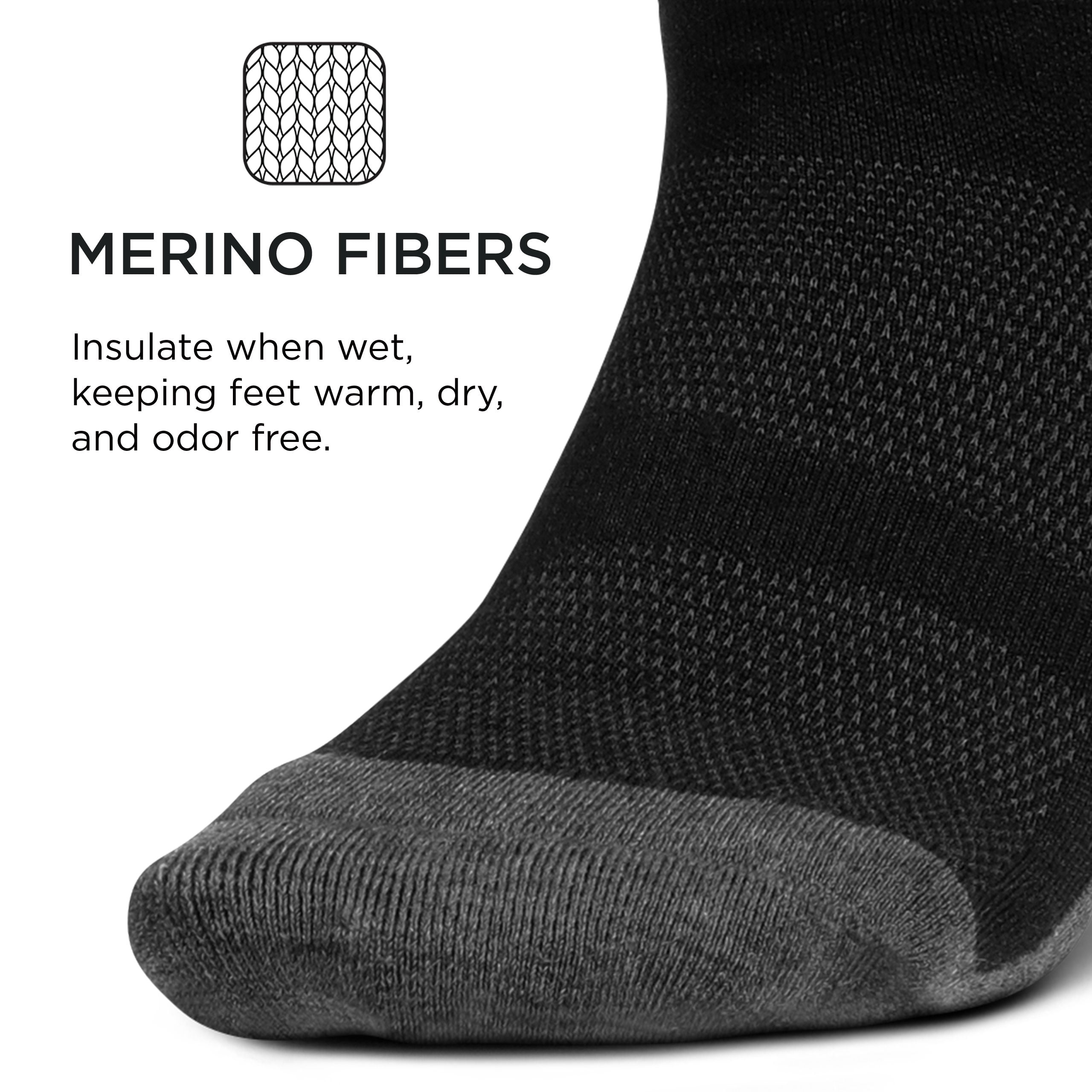 Feetures Merino 10 Ultra Light Cushion No Show Tab Ankle Socks - Wool Socks for Women & Men - Old Charcoal, XL (1 Pair)