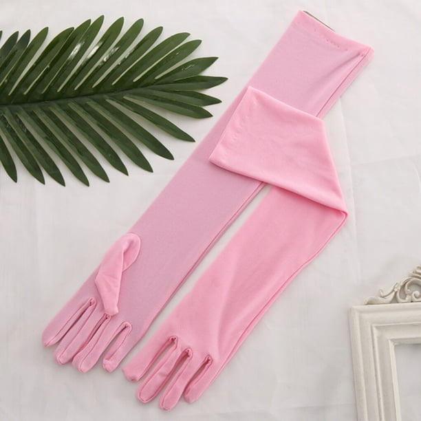 2pcs 45cm Multicolor Women Long Skin Friendly Gloves Dinner Dress