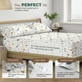 thumbnail image 4 of THREAD SPREAD Organic Cotton Bed Sheets Queen - 100% Organic Cotton Sheets Queen Size(4 PC, Forest Bird) Crisp Cooling Percale Weave Printed Sheet Set, 4 of 7