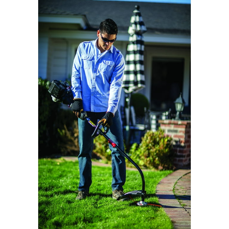 Black Max 2-Cycle Gas 25cc Curved Shaft Attachment Capable String Trimmer  with Edger Attachment 