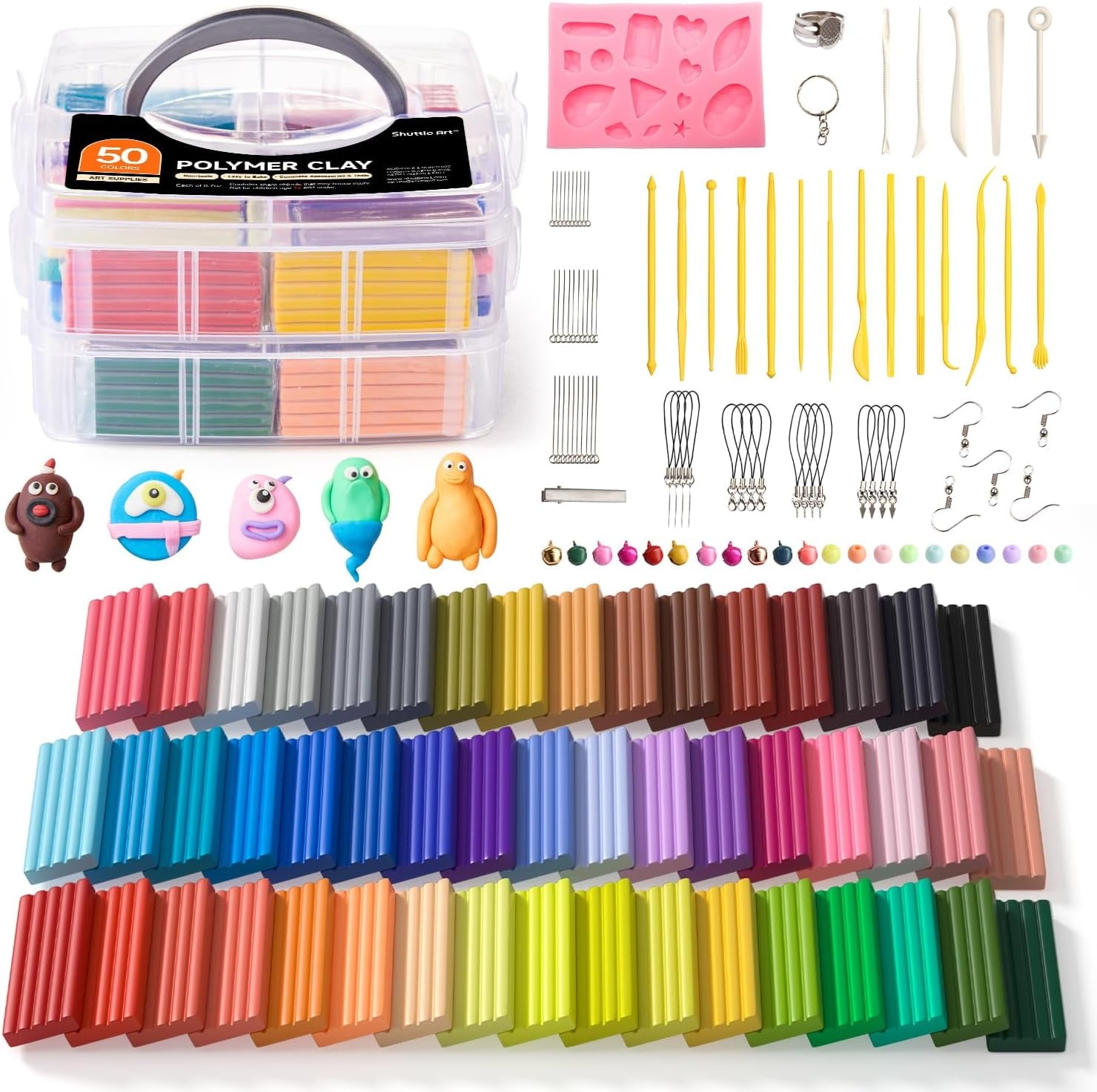Tomorotec Polymer Clay Value Pack 82 Colors 100PCS Starter Kit