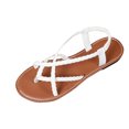 thumbnail image 2 of Samickarr Summer Sandals For Women Indoor And Outdoor Wide Summer Herringbone Fish Mouth Sandals Low Heels Casual Round Toe Flat Bottomed Women's Large Size, 2 of 5