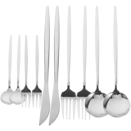 TABLETREANDS 30Pieces Stainless Steel Utensils Dinnerware Silverware Set For Family And Friends Gatherings