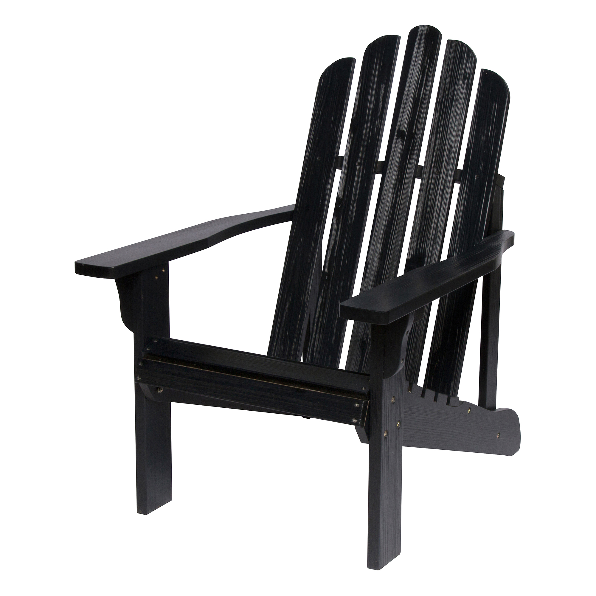 Shine Company Marina II Solid Wood Adirondack Chair, Black - image 1 of 7