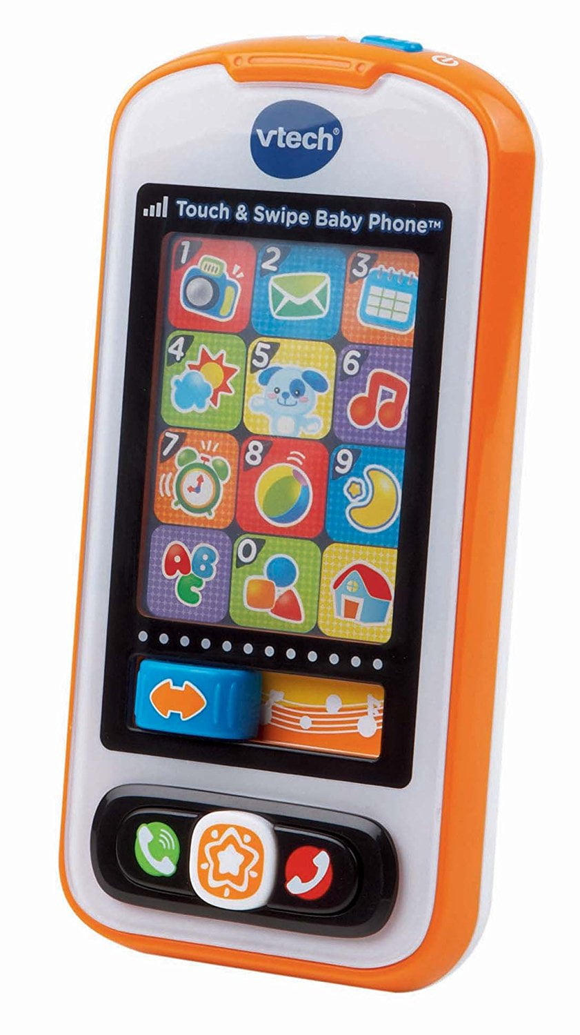 VTech Touch and Swipe Baby Phone, 15 melodies, 12 pretend apps, teach