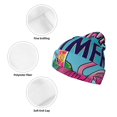 thumbnail image 3 of Susaid Beach Flamingo Trio Print Winter Beanie for Men Women, Lined Beanie Soft Warm Knit Hat Ski Cuffed Cap, 3 of 6