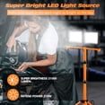 thumbnail image 2 of 21000 Lumen Work Lights with Stand, 2 Adjustable Head LED Work Light, with Adjustable and Foldable Tripod Stand, Waterproof Lamp with 6500 Kelvin Color Temperature??Oringe, 2 of 7