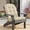 White, variant on 44x19 Inch High Back Rocking Chair Cushion, Waterproof Outdoor Patio Seat Pad With Ties, Thick Non-Slip Ergonomic Foam Chair Cushion For Porch Glider, Indoor Outdoor Furniture