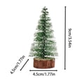 thumbnail image 3 of Mini Christmas Trees Desktop Miniature Tree Snow Frosted Sisal Trees With Wood Base Bottle Brush Trees For Xmas Tabletop Winter Crafts Ornament Holiday Part, 3 of 7