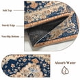 thumbnail image 6 of Round Rugs 5Ft, Orange Blue Southwestern Round Area Rug Washable Indoor Throw Carpet, Antique Boho Farmhouse Ethnic Soft Non Slip Circle Rug for Cabinet Bathroom Home Decor Aesthetic, 6 of 8