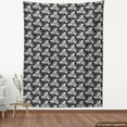thumbnail image 4 of Ambesonne Abstract Fabric by the Yard Upholstery, Irregular Pointy Shapes, 2 Yards, Charcoal Grey and Pearl, 4 of 5
