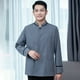 thumbnail image 3 of Uniformes de limpieza Mangas de manga larga Cómoda recta trasera transpirable ropa de camarera para hoteles Restaurantes Tiendas de café Gris XXL Men's Style Speravity LF000333-15, 3 of 7
