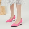 thumbnail image 2 of Wensltd Womens Heel Shoes Solid Color Pointed Toe Trendy Party Wedding High Heels Shallow Mouth, 2 of 9