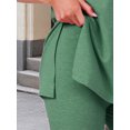 thumbnail image 5 of DARING DIVA Women's Pajama Set Split Jersey Knit Tops with Fitted Shorts XL Green, 5 of 7