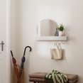 thumbnail image 6 of HLR Round Wall Mirror with Shelf and Hooks, Wall Mirror, 1 Count, 6 of 6