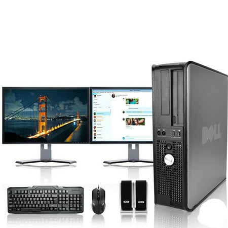 Dell Optiplex Desktop Computer 3.3 GHz Core 2 Duo Tower PC, 6GB RAM, 500 GB HDD, Windows 10, ATI , Dual 19