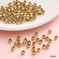 thumbnail image 1 of Nvzi 100 cuentas espaciadoras de acero inoxidable, diámetro de 0,16 pulgadas, cuentas espaciadoras circulares huecas doradas, utilizadas para el diseño de pulseras, collares y pendientes DIY., 1 of 5