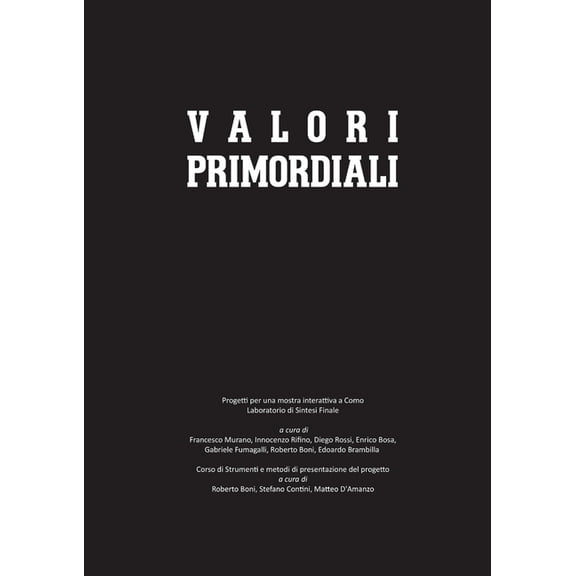 Valori Primordiali - Catalogo della mostra (Paperback)