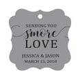 thumbnail image 1 of Darling Souvenir Custom Hang Tags Sending You S'More Love Favor Gift Tags Personalized Fancy Bonbonniere Tag-Gray-100 Tags, 1 of 1
