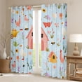 thumbnail image 2 of Homewish Cute Duck Chicken Blackout Curtains Set of 2 (52x84 Each),Rustic Farmhouse Cabin Window Curtains,Colorful Flower Curtains and Drapes For Girl Boy,Microfiber Bedroom Decor, 2 of 6