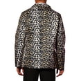 thumbnail image 3 of INSPIRE CHIC Animal Printed Blazer for Men's Slim Fit One Button Sports Coats M Khaki, 3 of 5