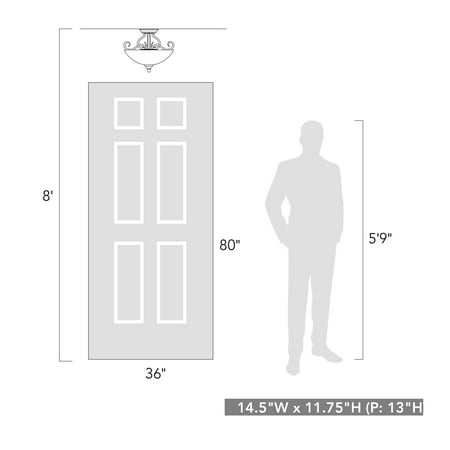 

Golden Lighting Riverton Semi-Flush (Convertible)