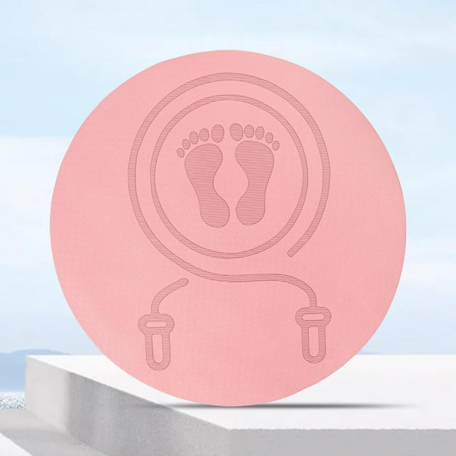Fitness Exercise Mat Shock Absorbing Antiskid Workout Mats Floor Protection 60cm,23.62inch Rope Jumping Round Mat jumpping rope Pad Skipping Mat pink