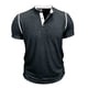 thumbnail image 4 of Usted Es Más Que una Prueba de Puntuación de la Camisa de los Hombres de Color Sólido Se Levantan Cuello Blusa, Casual de Manga Corta Botón de los Hombres Camisas con Mezcla Suave de Viscosa, Ligero, 4 of 7