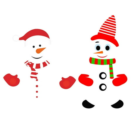 

OUNONA 2pcs Christmas Garage Door Stickers Refrigerator Magnets Fridge Decoration