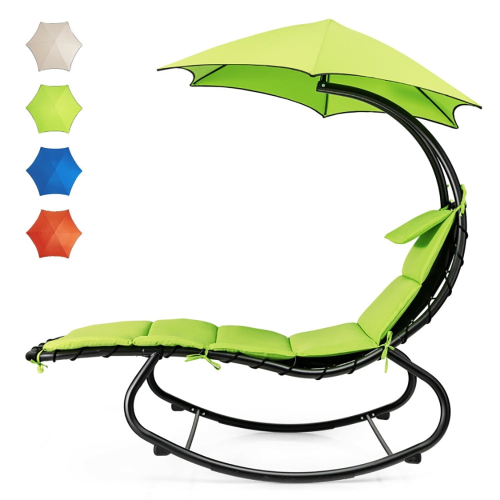 Aimee Lii Hammock Swing Lounger Chair with Shade Canopy, Patio Loungers, Green