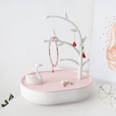Swan Lake Jewelry Tray Large Storage Box Ring Holder Trinket Dish...