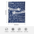thumbnail image 2 of AIOE Healing Hug Blanket, Inspirational Gifts for Men, Comfort Items Chemo Patients, After Surgery Recovery Gifts, Cancer Get Well Gifts for Men, Blue 50x60in, 2 of 7