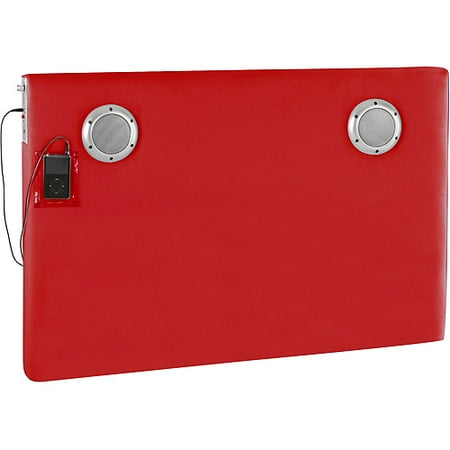 your zone loft collection speaker headboard, red, twin