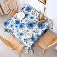 thumbnail image 2 of Pioneer Flower Floral Print Pattern Square Tablecloth,Waterproof Square Table Cover,Wipeable Spillproof Washable Table Cover for Home Kitchen Party Decor 42"X42"(107x107cm), 2 of 6
