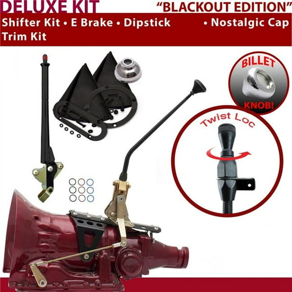 American Shifter 727 Shifter Kit Black 12 in. E Brake Trim Kit Dipstick for F0183