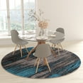 thumbnail image 3 of Masada Rugs Masada Rugs 7'x7' Round Modern Contemporary Round Area Rug in Gray, Black, and Blue, 3 of 10