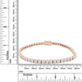 thumbnail image 4 of AFFY 1 CT Round Cut White Natural Diamond Tennis Bracelet In 14k Rose Gold Over Sterling Silver- 8.5", 4 of 5