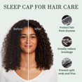 thumbnail image 2 of Gorro de pelo Fittia Satin para dormir, correa antideslizante, color verde, 2 of 7